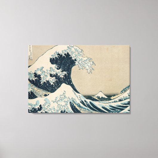 The Great Wave off Kanagawa Canvas Afdruk (Voorkant)