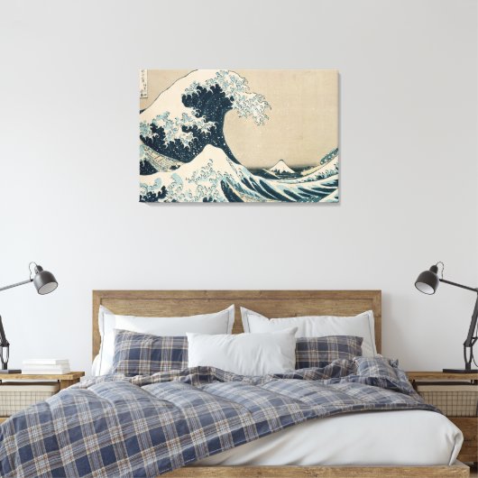The Great Wave off Kanagawa Canvas Afdruk (Insitu (Slaapkamer))
