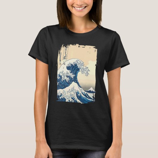 The Great Wave off Kanagawa Japanese Aesthetic Clo T-shirt (Voorkant)