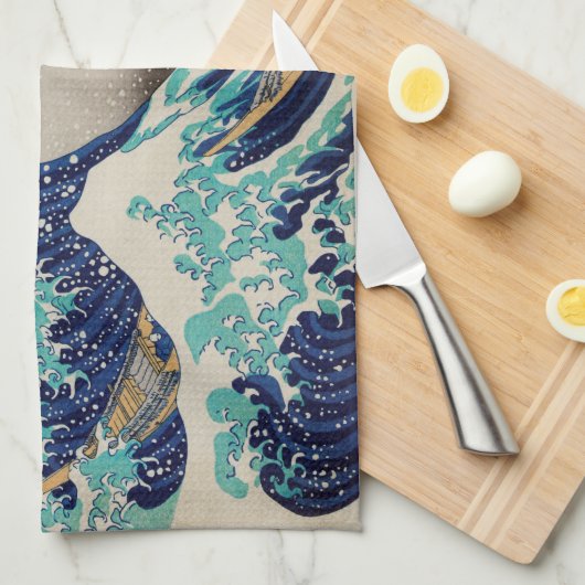 The Great Wave Off Kanagawa Japans Woodblock Theedoek (Quarter Fold)