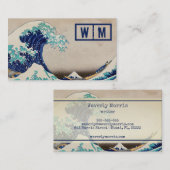 The Great Wave Off Kanagawa Japans Woodblock Visitekaartje (Voorkant / Achterkant)