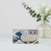 The Great Wave Off Kanagawa Japans Woodblock Visitekaartje (Staand voorkant)