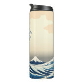 The great wave off kanagawa painting reproduction thermosbeker (Geroteerd rechts)