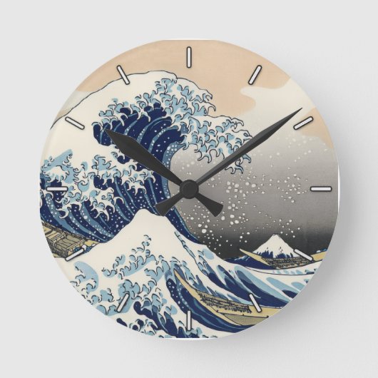 The Great Wave off Kanagawa Ronde Klok (Voorkant)