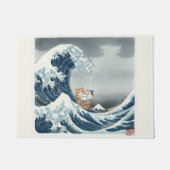 The Great Wave off Kanagawa with Cute Kittens Deurmat (Voorkant)