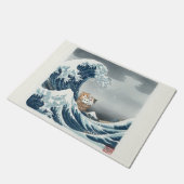 The Great Wave off Kanagawa with Cute Kittens Deurmat (Schuin)