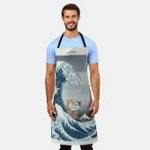 The Great Wave off Kanagawa with Cute Kittens Schort (Gedragen)