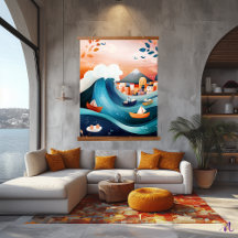 The Great Wave opnieuw bedacht: moderne elegantie