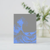 The Great Wave Seafoam Blauw & Grijs Briefkaart (Staand voorkant)