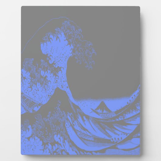 The Great Wave Seafoam Blauw & Grijs Fotoplaat (Voorkant)