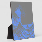 The Great Wave Seafoam Blauw & Grijs Fotoplaat (Zijkant)