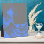 The Great Wave Seafoam Blauw & Grijs Fotoplaat (Zijkant)