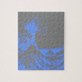 The Great Wave Seafoam Blauw & Grijs Legpuzzel