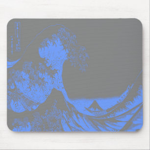 The Great Wave Seafoam Blauw & Grijs Muismat