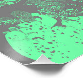 The Great Wave Seafoam Green & Grey Poster (Hoek)