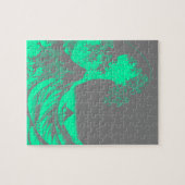 The Great Wave Seafoam Groen & Grijs Legpuzzel (Horizontaal)