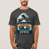 The Great Wave Song of Kanagawa Cassette by Tobe F T-shirt (Voorkant)
