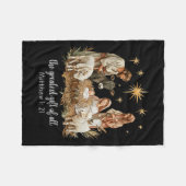 The Greatest For All Christmas Nativity Jesus Chri Fleece Deken (Voorkant (Horizontaal))