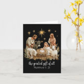 The Greatest For All Christmas Nativity Jesus Chri Kaart (Gele Bloem)