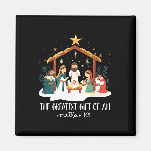 The Greatest For All Christmas Nativity Jesus Chri Magneet (Voorkant)
