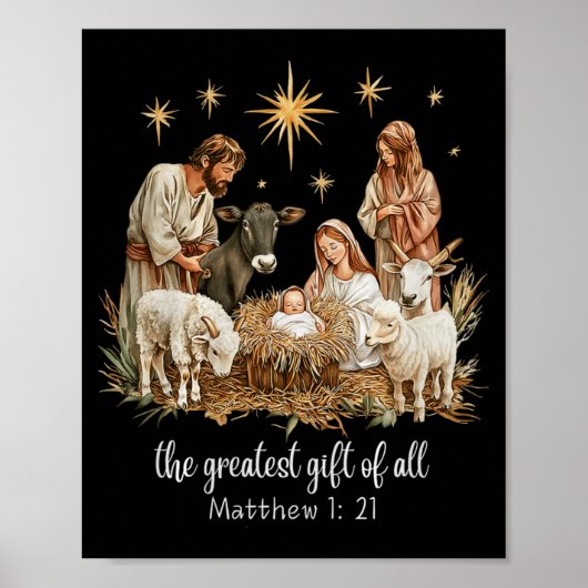 The Greatest For All Christmas Nativity Jesus Chri Poster (Voorkant)