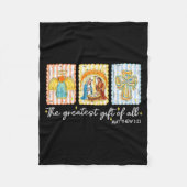 The Greatest Gift For All Christmas Nativity Jesus Fleece Deken (Voorkant)