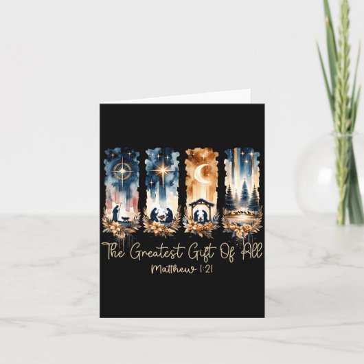 The Greatest Gift For All Christmas Nativity Jesus Kaart (Voorkant)