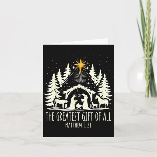 The Greatest Gift For All Christmas Nativity Jesus Kaart (Voorkant)