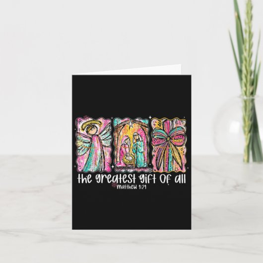 The Greatest Gift For All Christmas Nativity Jesus Kaart (Voorkant)
