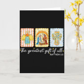 The Greatest Gift For All Christmas Nativity Jesus Kaart (Gele Bloem)