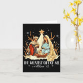 The Greatest Gift For All Christmas Nativity Jesus Kaart (Gele Bloem)