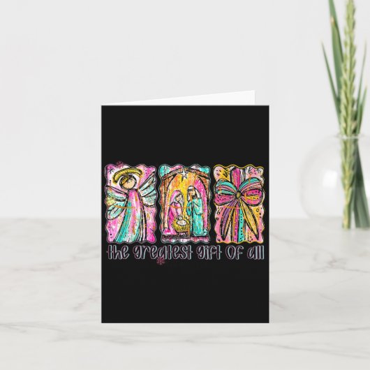 The Greatest Gift For All Christmas Nativity Jesus Kaart (Voorkant)