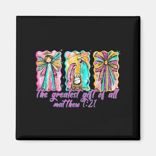 The Greatest Gift For All Christmas Nativity Jesus Magneet (Voorkant)