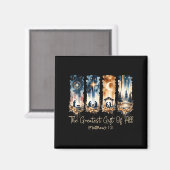 The Greatest Gift For All Christmas Nativity Jesus Magneet (Voorkant / Achterkant)
