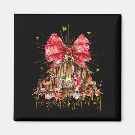 The Greatest Gift For All Christmas Nativity Jesus Magneet (Voorkant)