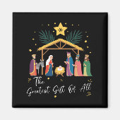 The Greatest Gift For All Christmas Nativity Jesus Magneet (Voorkant)