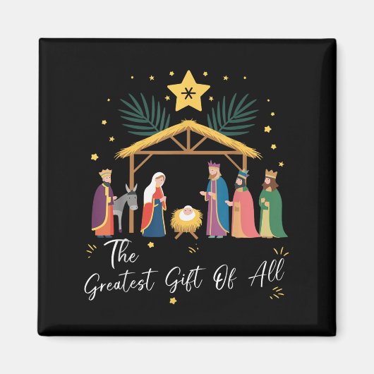 The Greatest Gift For All Christmas Nativity Jesus Magneet (Voorkant)