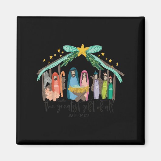 The Greatest Gift For All Christmas Nativity Jesus Magneet (Voorkant)