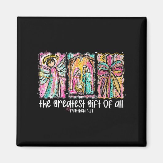 The Greatest Gift For All Christmas Nativity Jesus Magneet (Voorkant)