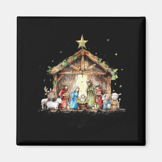 The Greatest Gift For All Christmas Nativity Jesus Magneet (Voorkant)