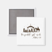 The Greatest Gift For All Christmas Nativity Jesus Magneet (Voorkant / Achterkant)