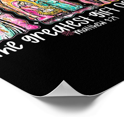 The Greatest Gift For All Christmas Nativity Jesus Poster (Hoek)
