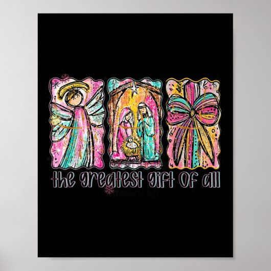 The Greatest Gift For All Christmas Nativity Jesus Poster (Voorkant)