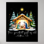 The Greatest Gift For All Christmas Nativity Jesus Poster (Voorkant)