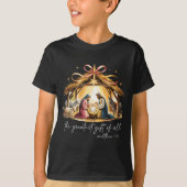 The Greatest Gift Of All Christmas Jesus Christian T-shirt (Voorkant)