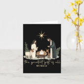 The Greatest Gift Of All Jesus Christian Holiday C Kaart (Gele Bloem)