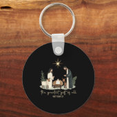 The Greatest Gift Of All Jesus Christian Holiday C Sleutelhanger (Voorkant)