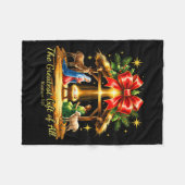 The Greatest Gift Of All Nativity Christian Christ Fleece Deken (Voorkant (Horizontaal))