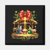 The Greatest Gift Of All Nativity Christian Christ Magneet (Voorkant)
