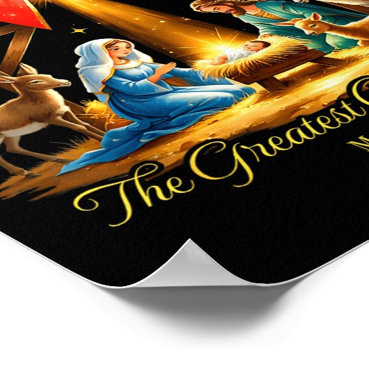 The Greatest Gift Of All Nativity Christian Christ Poster (Hoek)